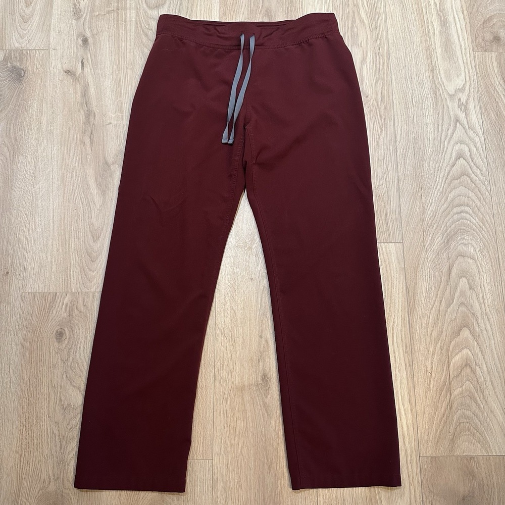 FIGS Women's Livingston Scrub Pants Deep Burgundy Size Medium